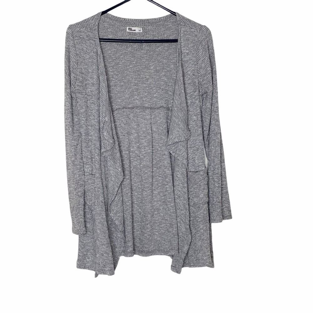 𝅺epic THREADS grey cardigan. Size L